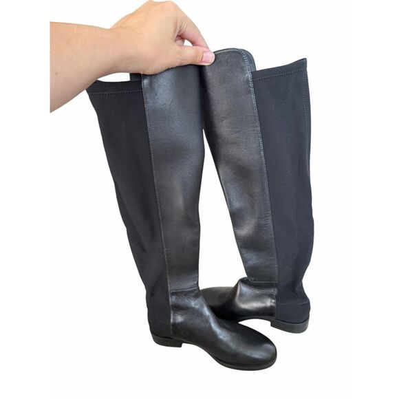 Stuart Weitzman 5050 Over The Knee Boots Size 6.5 Nappa Leather in Black NEW - Picture 5 of 8